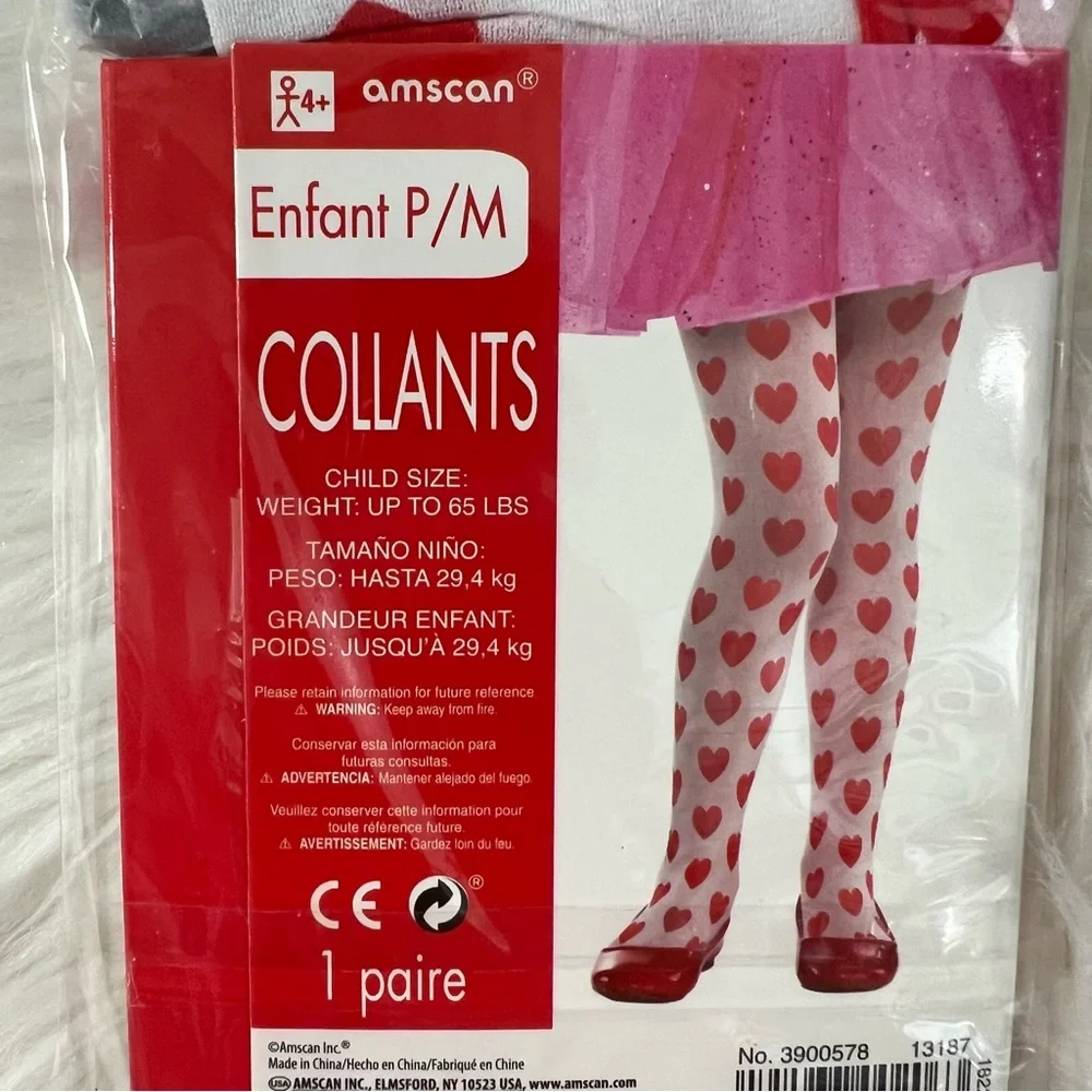 Heart print child tights NEW valentine’s Day Halloween costume queen of hearts